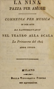 Cover of: La Nina pazza per amore by Giovanni Paisiello