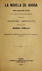 Cover of: La novela de ahora by Manuel Penella Moreno