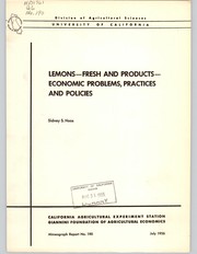 Cover of: Lemons, fresh and products: economic problems, practices, and policies