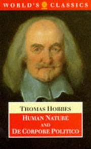 Cover of: The elements of law, natural and politic by Thomas Hobbes
