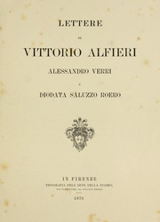 Lettere di Vittorio Alfieri, Alessandro Verri e Diodata Saluzzo Roero by Vittorio Alfieri