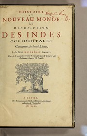 Cover of: L'histoire du nouveau monde ou Description des Indes Occidentales by Joannes de Laet