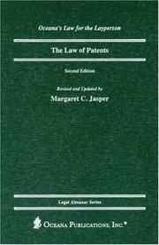 Cover of: law of patents | Margaret C. Jasper