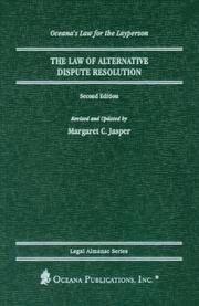 Cover of: The law of alternative dispute resolution