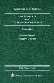 Cover of: Real estate law for the homeowner & broker