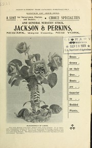 Cover of: A list for nurserymen and dealers of choice specialties and surplus nursery stock grown and for sale by by Jackson & Perkins Co