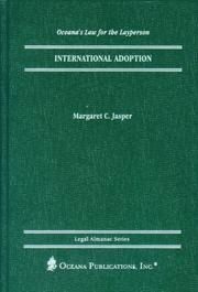 Cover of: International Adoption (Oceana's Legal Almanac Series  Law for the Layperson) by Margaret Jasper