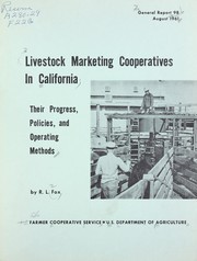 Cover of: Livestock marketing cooperatives in California by R. L. Fox