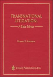 Cover of: Transnational Litigation by Richard H. Kreindler, Richard H. Kreindler