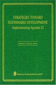 Cover of: Strategies toward sustainable development by Nicholas A. Robinson, editor.