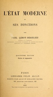 Cover of: L' État moderne et ses fonctions