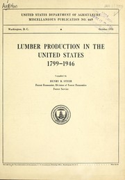 Cover of: Lumber production in the United States, 1799-1946