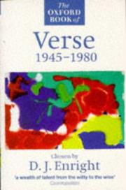 The Oxford Book of Verse, 1945-80 by D. J. Enright