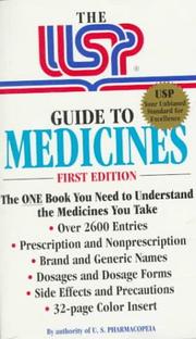 Cover of: The USP Guide to Medicines: The One Book You Need to Understand the Medicines You Take
