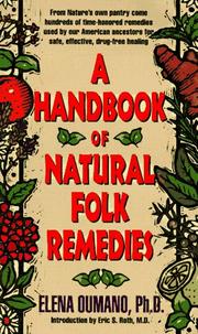 Cover of: A handbook on natural folk remedies by Elena Oumano