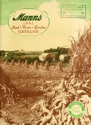 Cover of: Manns 1941 seed farm garden catalog by J. Manns & Co