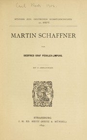Martin Schaffner by Pückler-Limpurg, Siegfried Graf