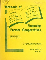 Cover of: Methods of financing farmer cooperatives