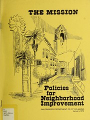Cover of: The Mission: policies for neighborhood improvement