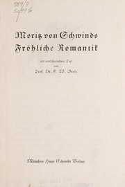 Cover of: Moritz von Schwinds fröhliche Romantik mit einführendem