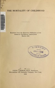 Cover of: The mortality of childhood