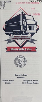Cover of: Motor carrier safety regulations by Illinois State Police