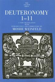 Cover of: Deuternomy 1-11 by Moshe Weinfeld