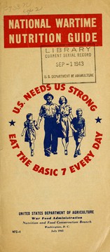 Cover of: National wartime nutrition guide by United States. War Food Administration. Nutrition and Food Conservation Branch