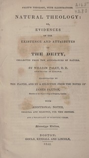 Cover of: Natural theology by William Paley