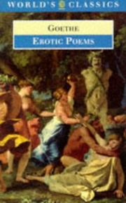Cover of: Erotic poems by Johann Wolfgang von Goethe