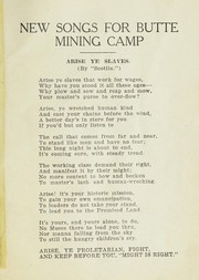 Cover of: New songs for Butte Mining Camp