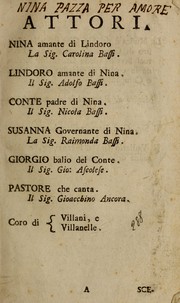 Cover of: Nina pazza per amore by Giovanni Paisiello
