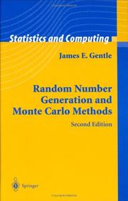 Cover of: Random Number Generation and Monte Carlo Methods (Statistics and Computing) by James E. Gentle