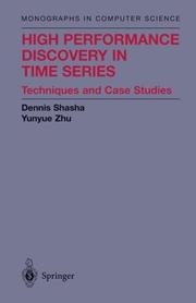 Cover of: High performance discovery in time series by Dennis Elliott Shasha