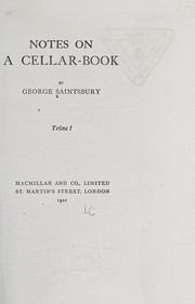Cover of: Notes on a cellar-book