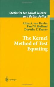 Cover of: The Kernel Method of Test Equating (Statistics for Social Science and Behavorial Sciences)
