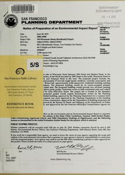 Cover of: Notice of preparation of an environmental impact report: 749 Wisconsin Street, residential project