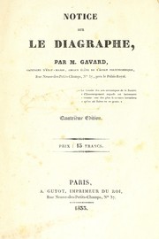 Cover of: Notice sur le diagraphe