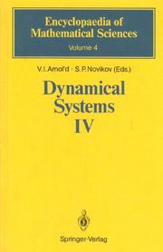 Cover of: Dynamical Systems IV: Symplectic Geometry and Its Applications (Encyclopaedia of Mathematical Sciences)