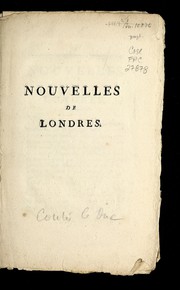 Cover of: Nouvelles de Londres