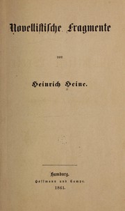 Cover of: Novellistische Fragmente by Heinrich Heine