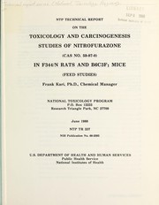 Cover of: NTP technical report on the toxicology and carcinogenesis studies of nitrofurazone (CAS no. 59-87-0) in F344/N rats and B6C3F1 mice (feed studies) by National Toxicology Program (U.S.)