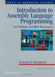 Cover of: Introduction to Assembly Language Programming: For Pentium and RISC Processors (Texts in Computer Science)