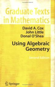 Cover of: Using algebraic geometry