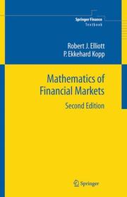 Cover of: Mathematics of Financial Markets (Springer Finance)