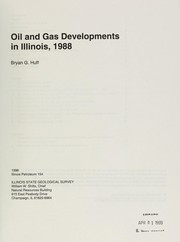 Cover of: Oil and gas developments in Illinois, 1988