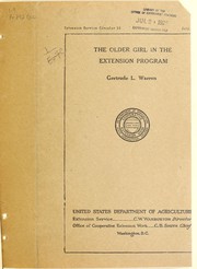 The older girl in the extension program by Gertrude L. Warren