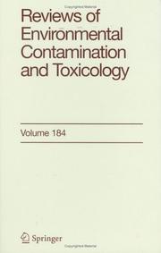 Cover of: Reviews of Environmental Contamination and Toxicology / Volume 184 (Reviews of Environmental Contamination and Toxicology)