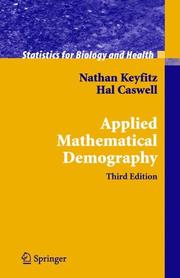 Cover of: Applied Mathematical Demography (Statistics for Biology and Health)