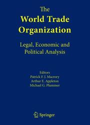 Cover of: The World Trade Organization : Legal, Economic and Political Analysis